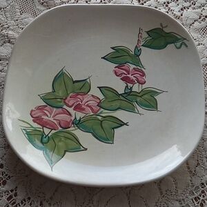 Vintage Hand painted morning glory collection from redwing pottery